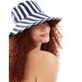 Accessorize stripe bucket hat in blue and white-Multi