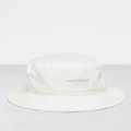 New Balance Linear logo bucket hat in white