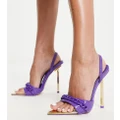 Public Desire Wide Fit chain strap stiletto heeled sandals-Multi