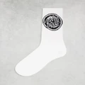 Santa Cruz logo socks in white