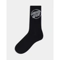 Santa Cruz logo socks in black