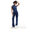 Calvin Klein Jeans zip through jumpsuit in dark wash-Navy