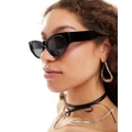 Monki cat eye acetate sunglasses in black