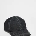 Reclaimed Vintage y2k cap in washed black denim