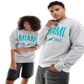 New Era unisex Miami Dolphins sweatshirt in grey marl