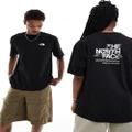 The North Face Mountain Sketch back print oversized t-shirt in black