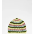 Reclaimed Vintage unisex stripe crochet skull hat-Multi