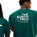 The North Face Mountain Sketch back print oversized t-shirt in dark green