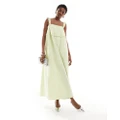Bailey Rose frill detail smock maxi dress in apple-Green