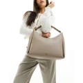DKNY Hailey shoulder bag with detachable crossbody strap in off white