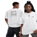 The North Face Geolines Redbox back print oversized t-shirt in white exclusive to ASOS