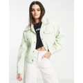 Levi's sherpa jacket in sage green