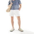 Hollister drawstring shorts in white print