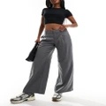 Hollister low rise tailored wide leg pants in grey