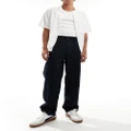 Fred Perry straight leg twill pants in navy
