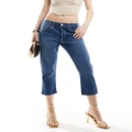 ASOS DESIGN denim capri jeans in light blue