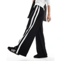 ASOS DESIGN pull on pants with double contrast panel in black