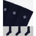 GANT 3 pack of sport socks in navy with small logo-Black