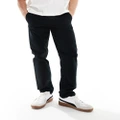 River Island slim fit casual chino pants in black