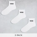 Vans classic half crew 3 pack socks in white