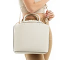 Accessorize minimal shoulder bag with crossbody strap in white