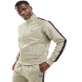 Fred Perry contrast tape track jacket in beige (part of a set)-Neutral