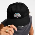 Santa Cruz McCoy snapback cap in black with dog embroidery