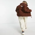 The North Face Nuptse high pile down jacket in brown