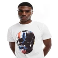 PS Paul Smith t-shirt with skull print in white