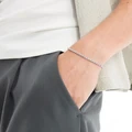 ASOS DESIGN stainless steel tennis bracelet in silver tone