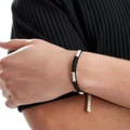 ASOS DESIGN multiwear cord bracelet in black