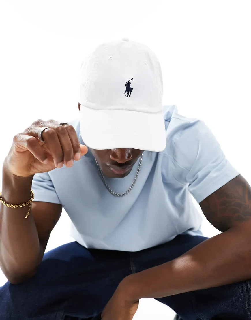 Polo Ralph Lauren icon logo baseball cap in white
