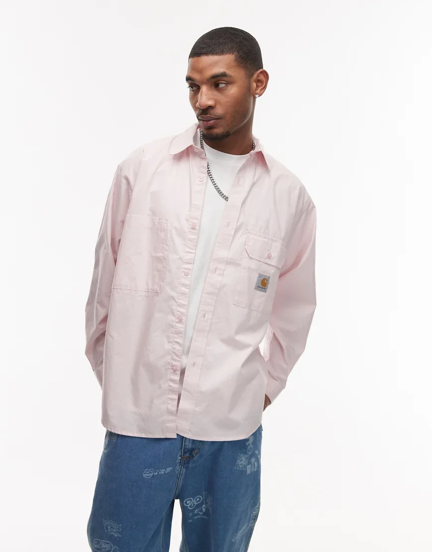 Carhartt WIP Irwin shirt in light pink