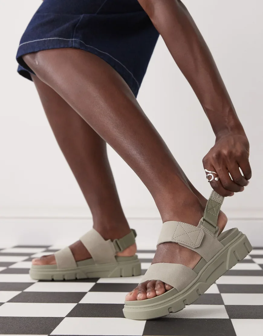 Timberland Greyfield sandals in grey suede