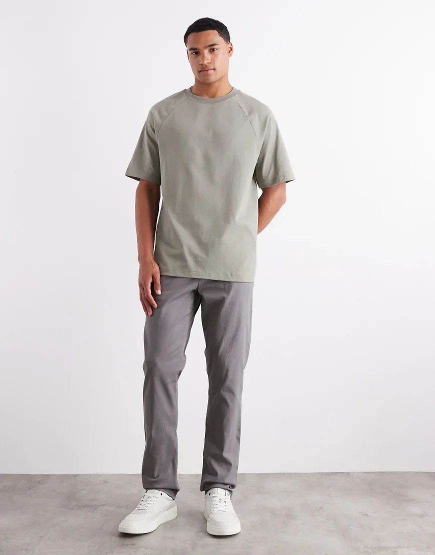 ASOS DESIGN slim chinos in grey
