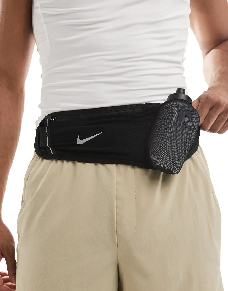 Nike Flex Stride 12oz bottle belt in black