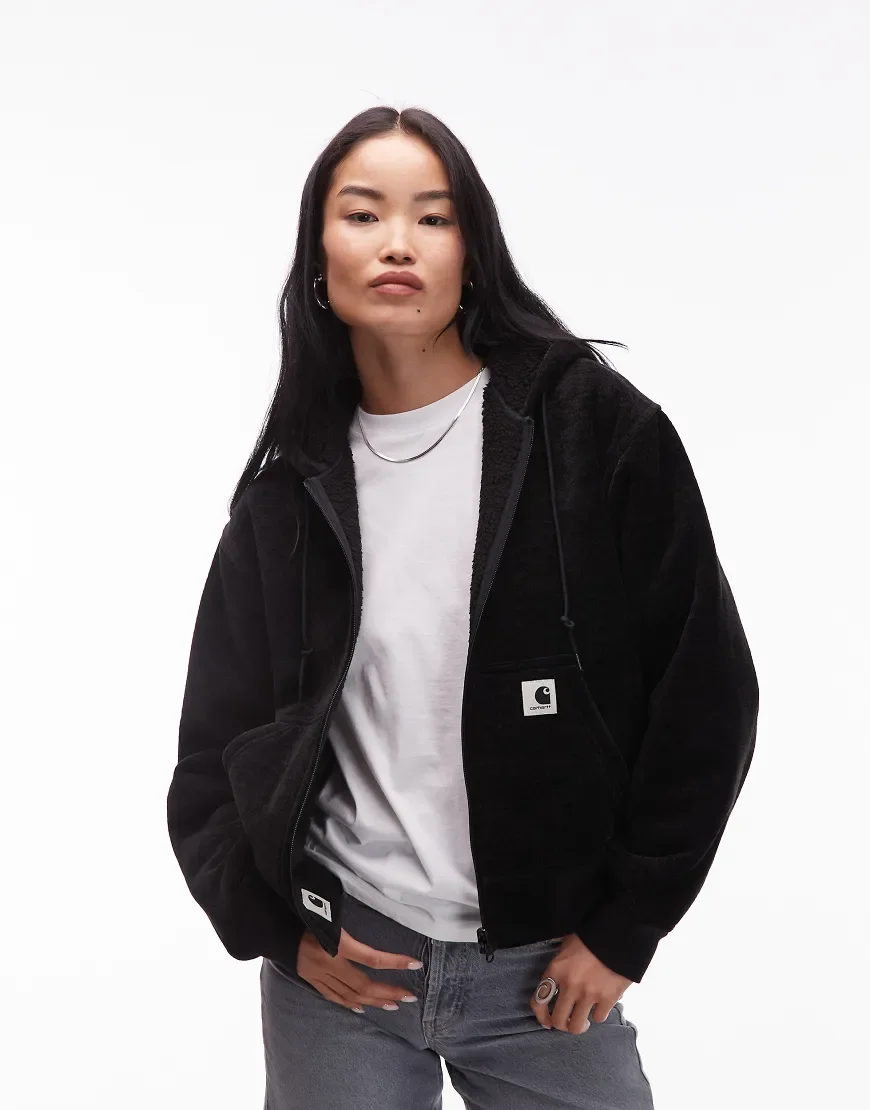 Carhartt WIP active OG sweat jacket in black
