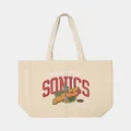 Mitchell & Ness Seattle Super Sonics Keyline Tote Bag Cream - Size ONE
