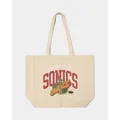 Mitchell & Ness Seattle Super Sonics Keyline Tote Bag Cream - Size ONE