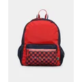 Tommy Hilfiger Kids' Th Establishd Logo Backpack Red Check - Size ONE