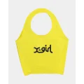 X-girl Women's Mills Logo Shopper Bag Yellow - Size ONE