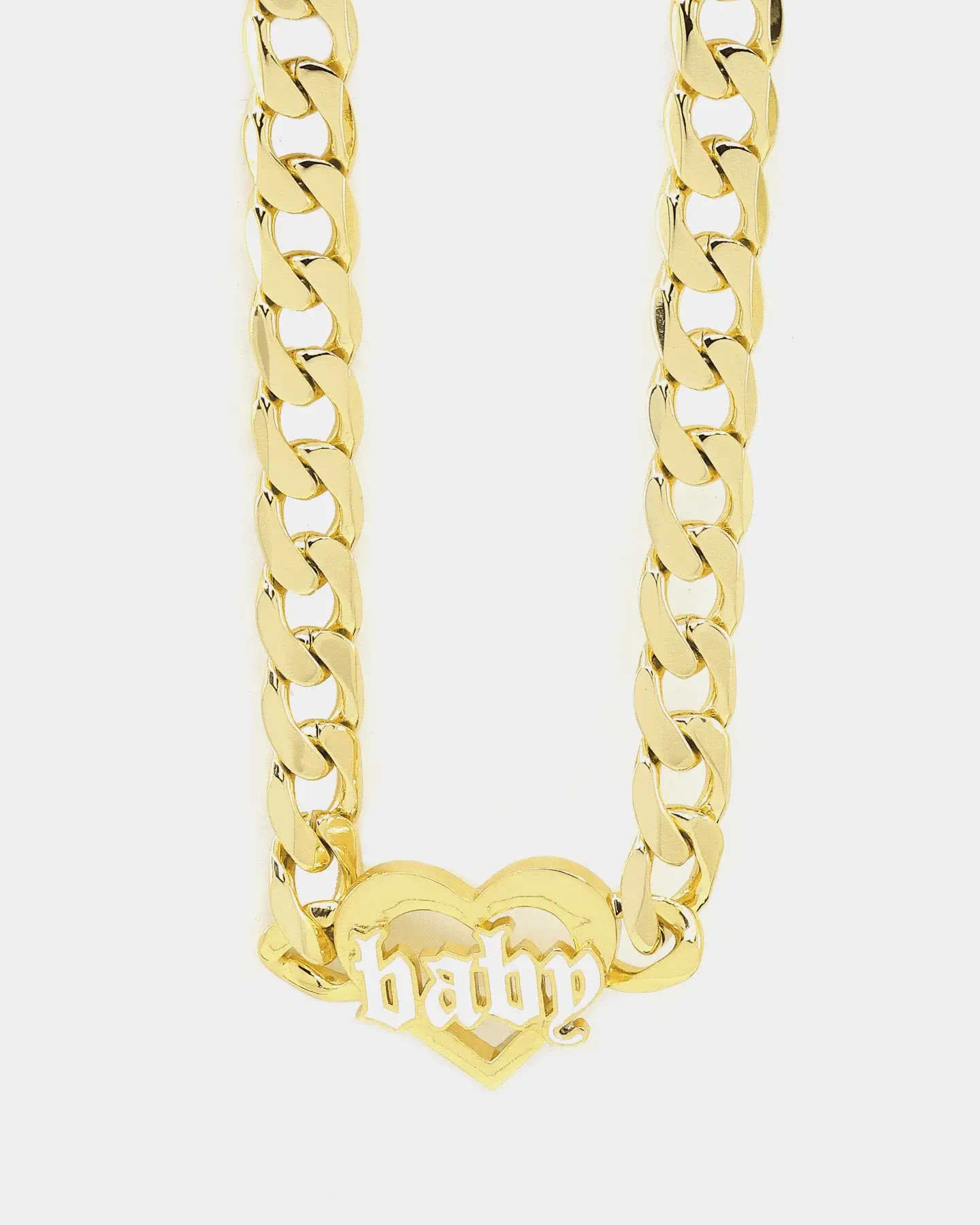 Raising Hell Women's Love Your Girl Chain Gold/white - Size ONE