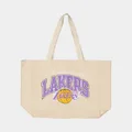 Mitchell & Ness Los Angeles Lakers Keyline Tote Bag Cream - Size ONE
