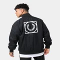 Fred Perry Graphic Print Zip Through Jacket Black - Size S