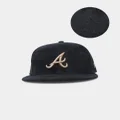 New Era Atlanta Braves Black Tan Suede 59fifty Fitted Black/tan - Size 7
