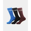 X-large Unisex 91 Text Sock 3 Pack Multi-coloured - Size ONE