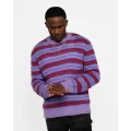 Mnml Striped Mohair Sweater Purple - Size S