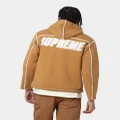 Supreme Faux Shearling Hooded Jacket Brown - Size S