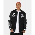 The Anti Order Dead Pixel Leather Varsity Jacket Black/white - Size M