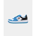 Tommy Jeans Basketball Leather Trainers Deep Sky Blue - Size 8